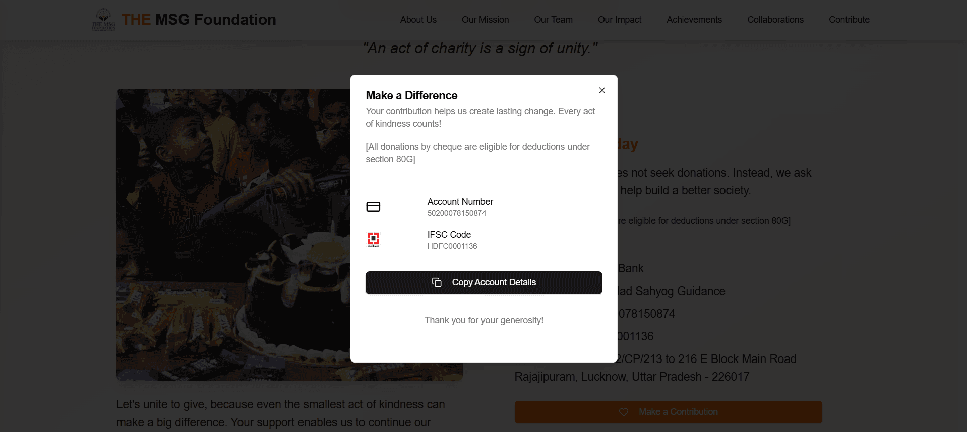 The MSG Foundation view 6